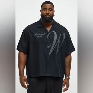 Wanderlust 🎁 Men's Black Casual Button Down Shirt